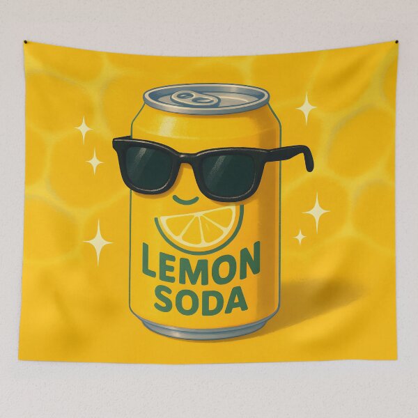 Item preview, Lata de refresco de limón con gafas de sol designed and sold by SassyArtistry.
