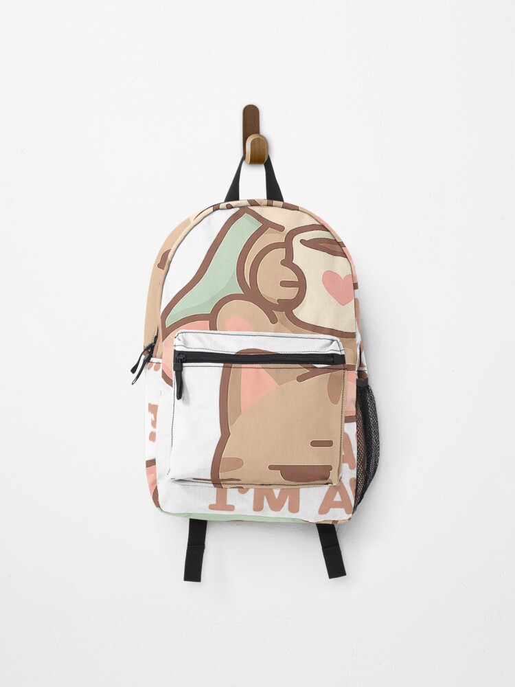 Thumbnail 1 of 3, Backpack, Grumpy Cat With Coffee designed and sold by CappieLab.