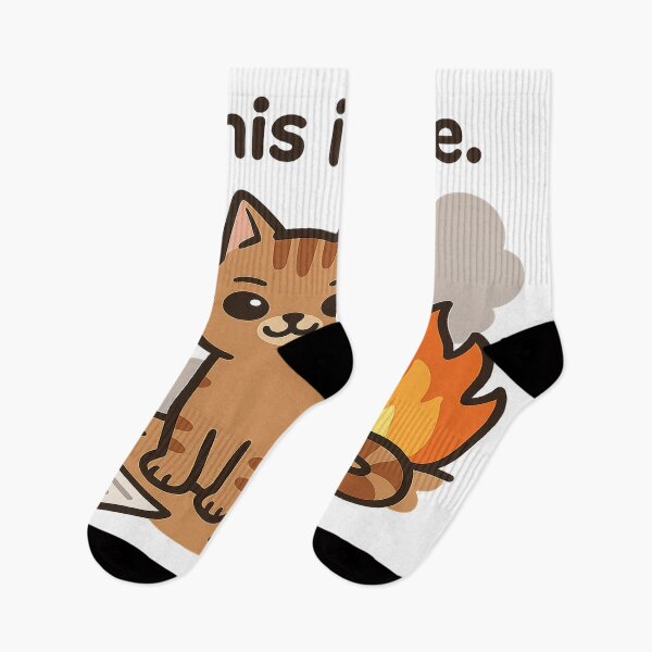 Item preview, This Is Fine Cat designed and sold by CappieLab.