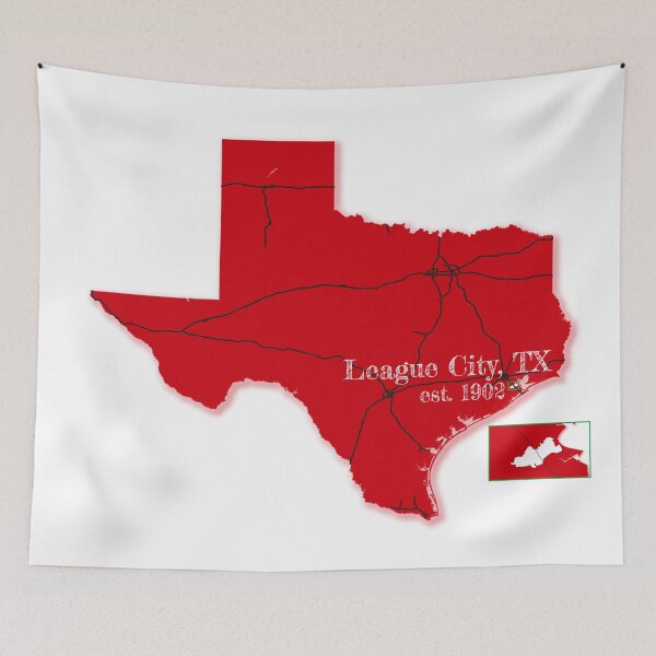 Item preview, League City, TX [Red] designed and sold by PhilbonianDezin.