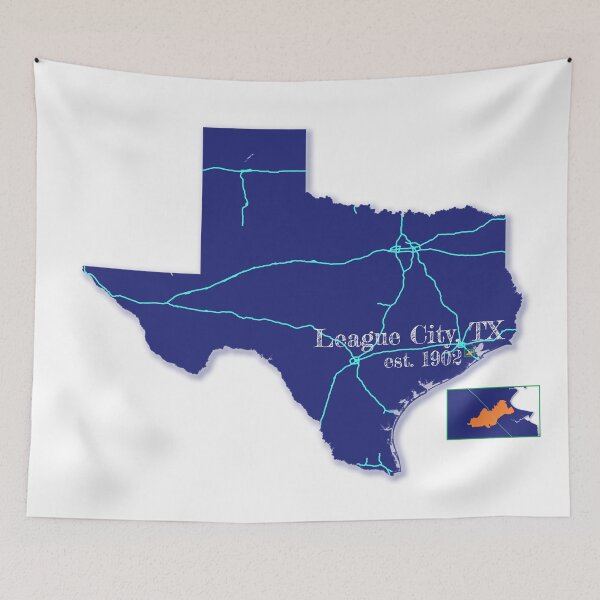 Item preview, League City, TX [Blue] designed and sold by PhilbonianDezin.