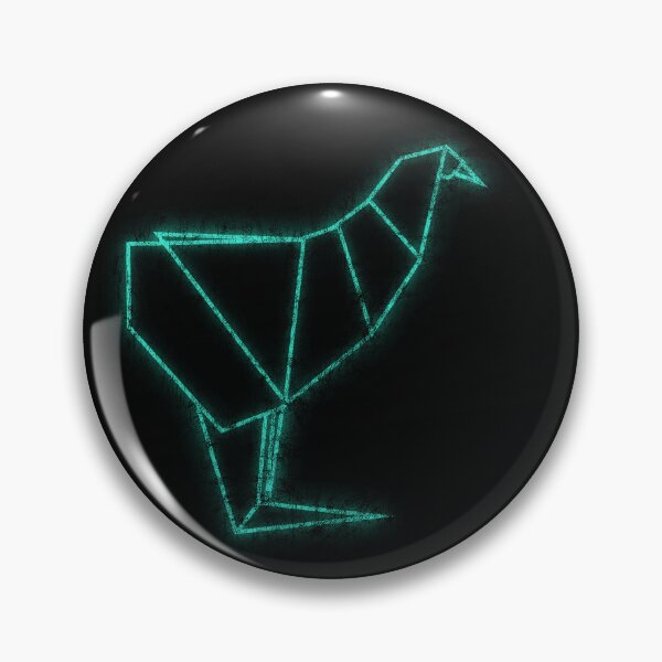 Item preview, Blade Runner Neon Green Chicken Origami distressed designed and sold by Power Up Prints.