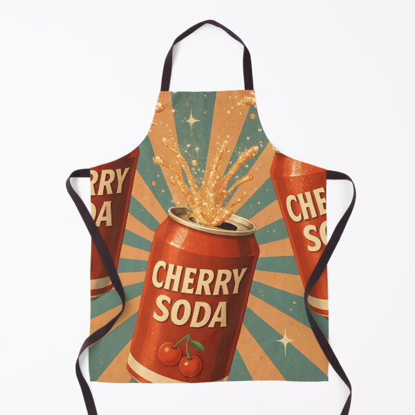 Item preview, Retro Cherry Soda Cans with Splash Effect designed and sold by SassyArtistry.