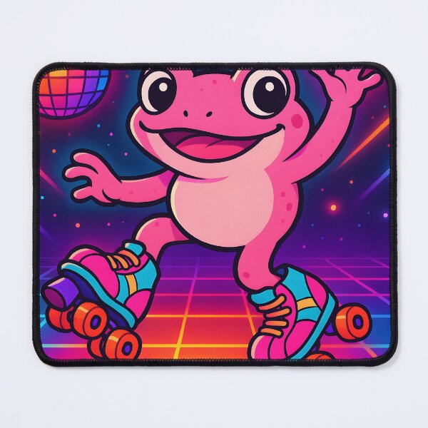 Item preview,  Disco Frog on Roller Skates in Neon Rink designed and sold by SassyArtistry.