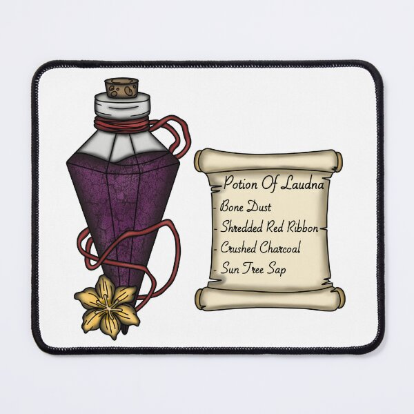 Item preview, Laudna Potion Bottle and Ingredient List designed and sold by LunarAshes.