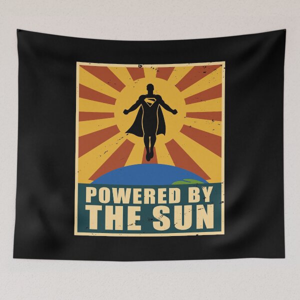 Item preview, Powered by the Sun Vintage Superhero Movie Poster designed and sold by BoggsNicolasArt.
