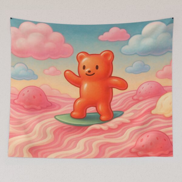 Item preview,  Gummy Bear Surfing in Candy Dreamland designed and sold by SassyArtistry.