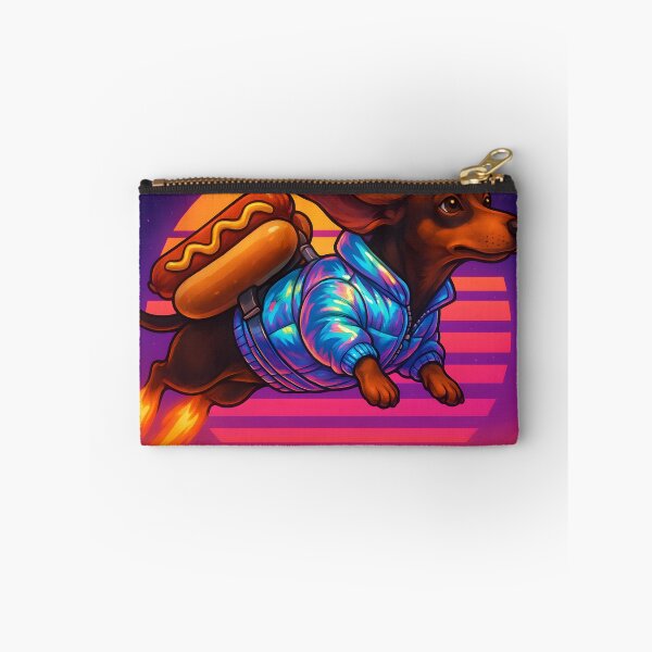 Item preview,  Jetpack Sausage Dog in Neon Sunset designed and sold by SassyArtistry.