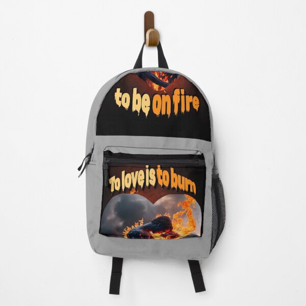 Item preview, To Love Is to Burn, to be on fire – Passionate Love Quote Fire Typography Design designed and sold by ArtsyExplorer.