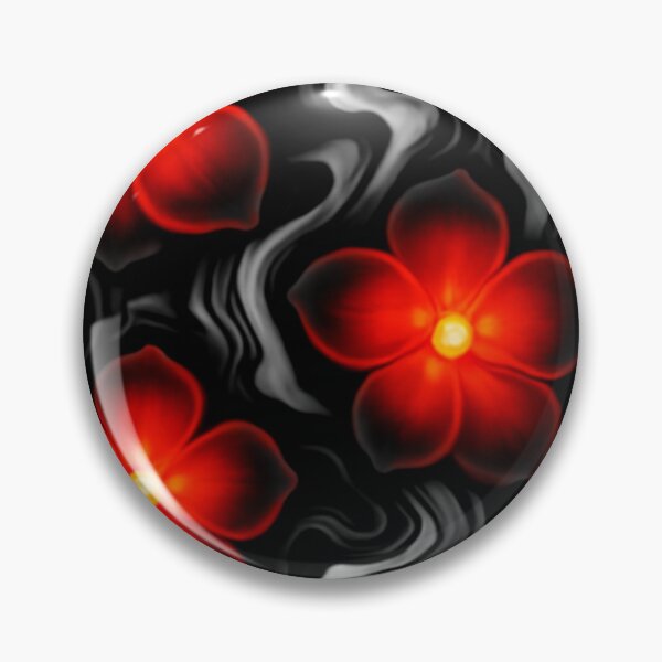 Item preview, black and grey abstract art with red glowing flowers designed and sold by optimusprime39.