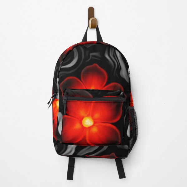 Item preview, black and grey abstract art with red glowing flowers designed and sold by optimusprime39.