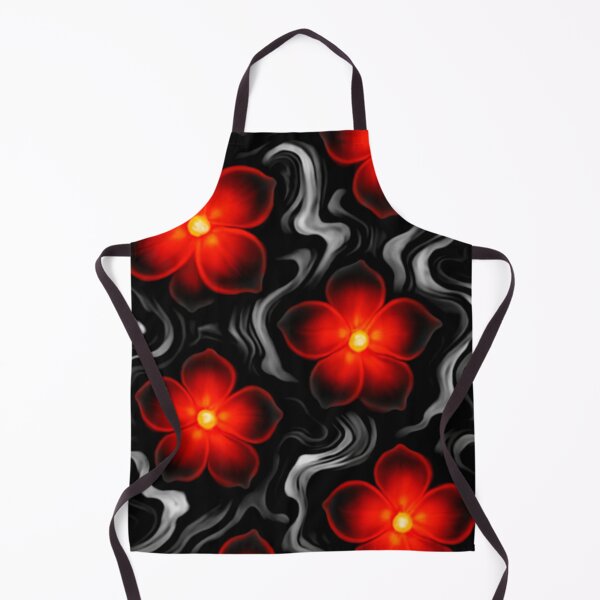Item preview, black and grey abstract art with red glowing flowers designed and sold by optimusprime39.
