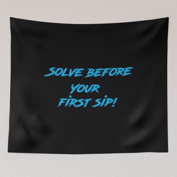 Item preview, Solve Before Your First Sip – Coffee Brain Teaser Sticker designed and sold by Creative Spark.