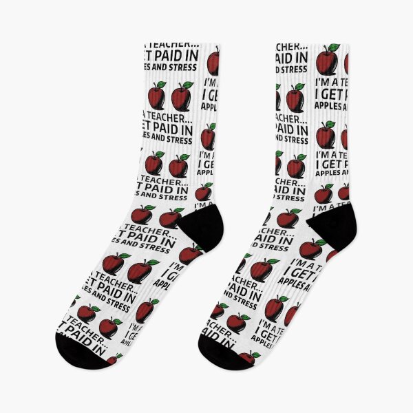Item preview, Funny Teacher Quote – Paid in Apples and Stress designed and sold by hangmeart.