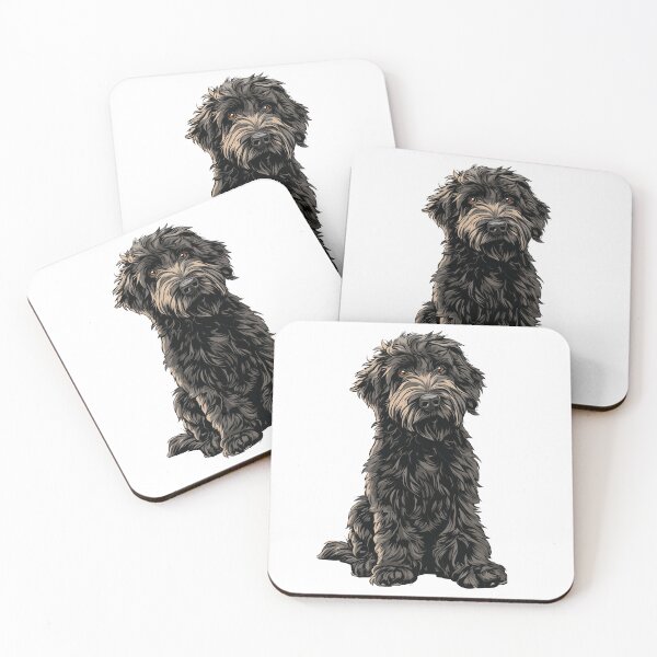 Item preview, Black Labradoodle Dog Illustration designed and sold by whyitsme.