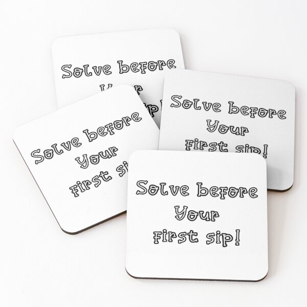 Item preview, Copy of Coffee First? Nope – Solve First! Brain Puzzle Sticker designed and sold by Creative Spark.