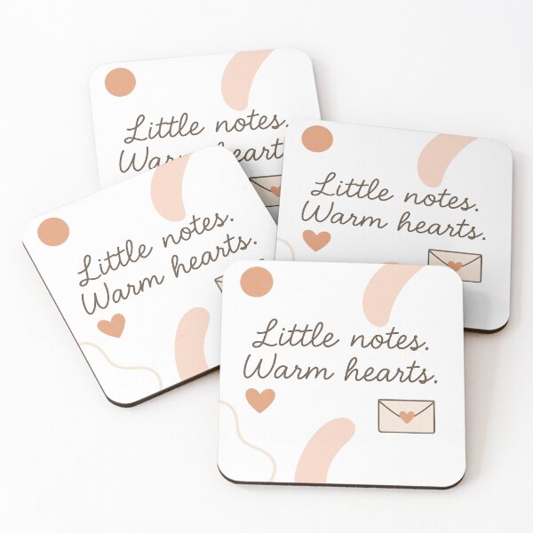 Item preview, Little Notes, Warm Hearts – Minimalist Handwritten Love Quote Art designed and sold by Irene Catchmind.
