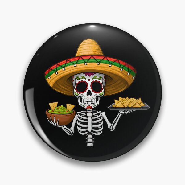 Item preview, Funny skull eating nachos designed and sold by TheSkullRoom.