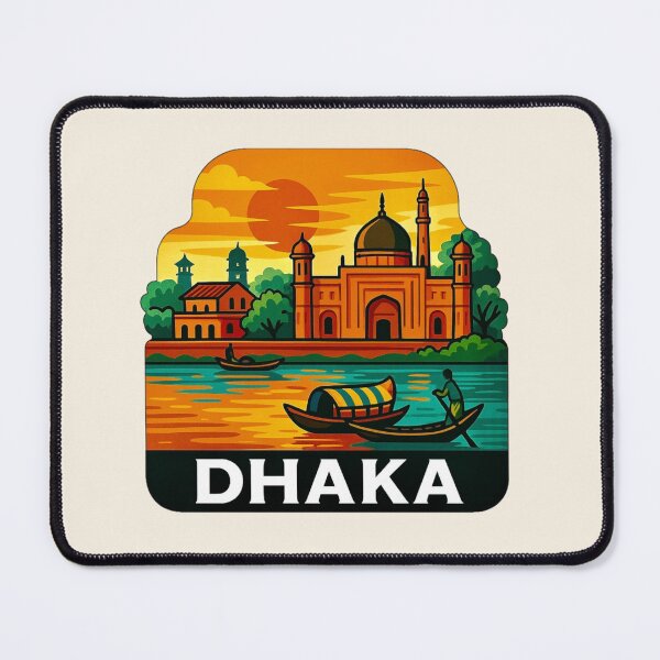 Item preview, Dhaka, Bangladesh - Lalbagh Fort & Buriganga River designed and sold by Myra365Art.