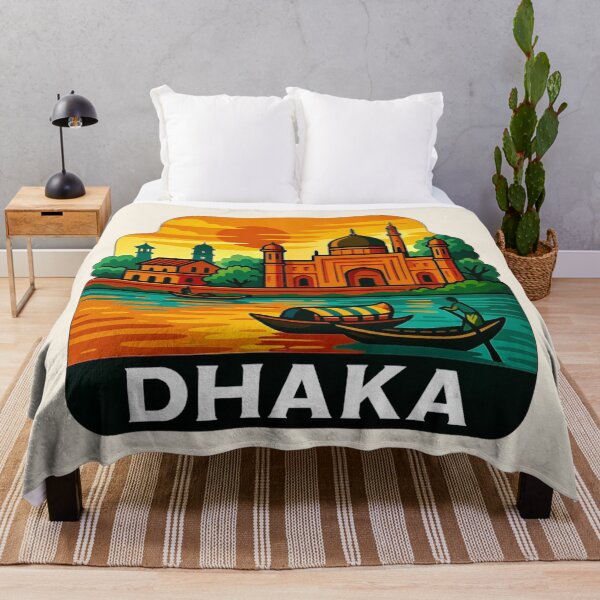 Item preview, Dhaka, Bangladesh - Lalbagh Fort & Buriganga River designed and sold by Myra365Art.