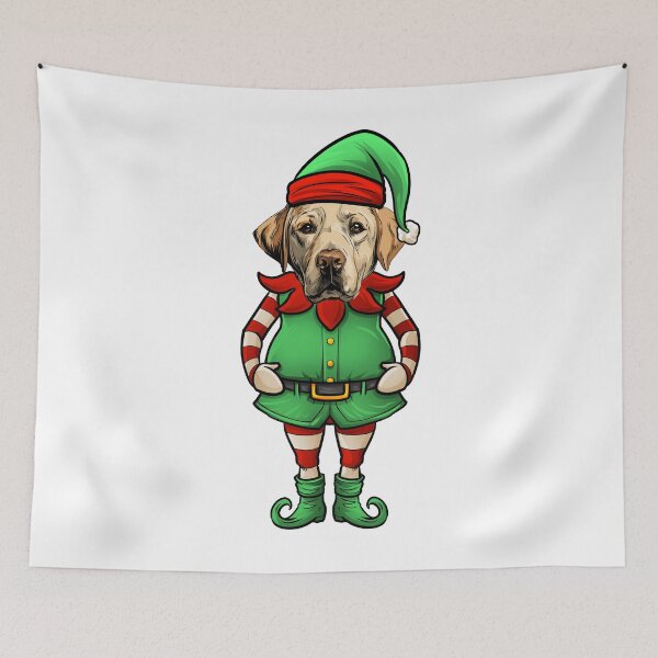Artikelvorschau, Yellow Labrador Retriever Christmas Elf entworfen und verkauft von whyitsme.