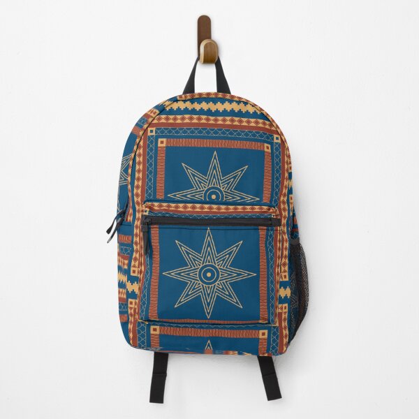 Item preview, Star of Ishtar Banner - Ochre & Indigo Pattern designed and sold by CaffeineCraftedCreations.
