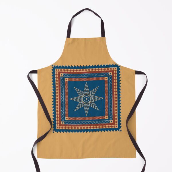 Item preview, Star of Ishtar Banner - Ochre & Indigo Pattern designed and sold by CaffeineCraftedCreations.