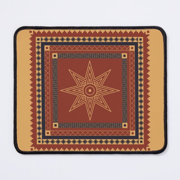 Item preview, Star of Ishtar Banner - Ochre & Carbon Pattern designed and sold by CaffeineCraftedCreations.