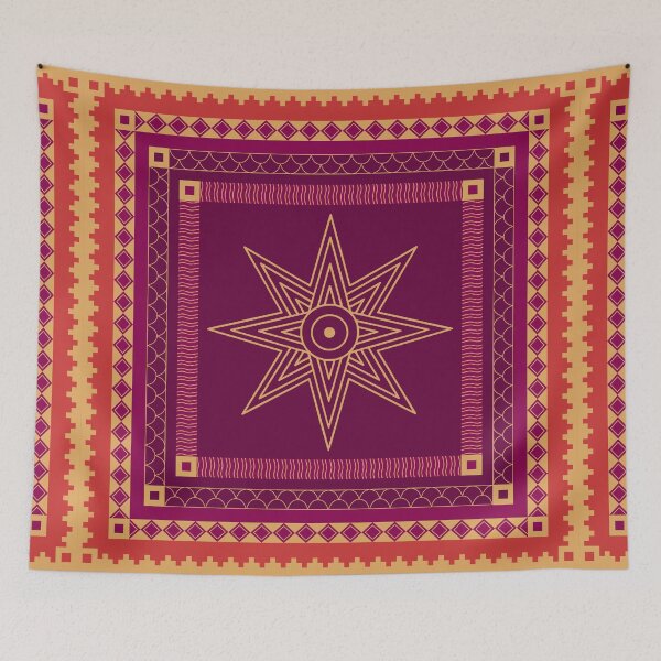 Item preview, Star of Ishtar Banner - Murex Pattern designed and sold by CaffeineCraftedCreations.