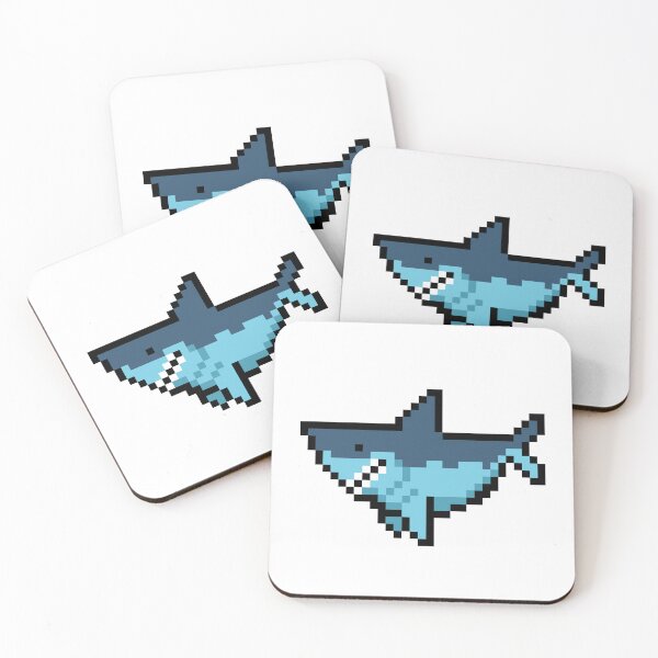 Item preview, Pixel Shark - Chomp Chomp el Gran Tiburón Blanco designed and sold by EmeraldStreet.
