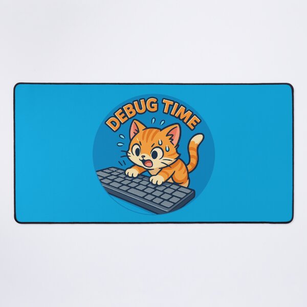 Item preview, Debug Time Coding Cat Sticker designed and sold by Yuliya Brush.