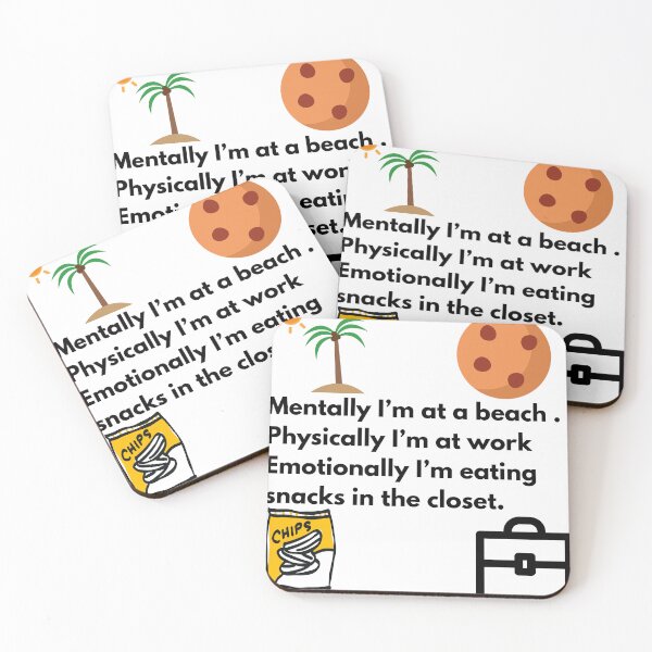 Aperçu de l'œuvre Citation « Je suis à la plage » | T-shirt, autocollant et idée cadeau humoristique et touchante créée et vendue par Speeders21.