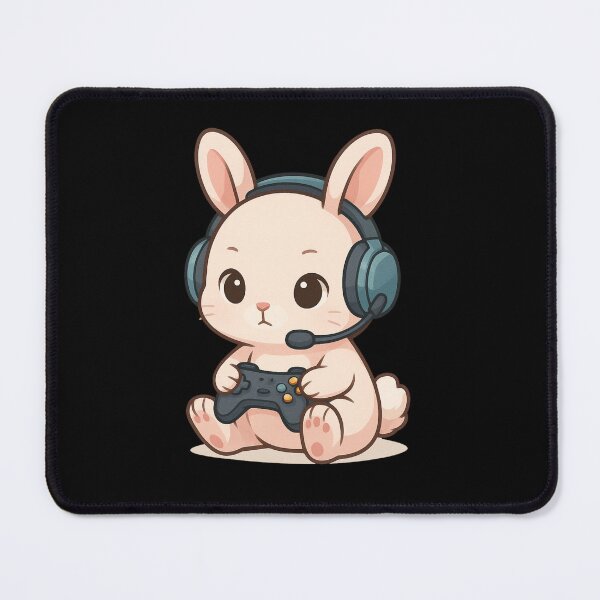 Item preview, Kawaii Gamer Bunny with Headset | Cute Pastel Gaming Rabbit Design designed and sold by ColorSplash123.