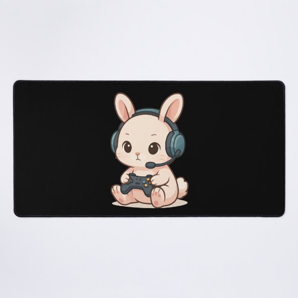 Item preview, Kawaii Gamer Bunny with Headset | Cute Pastel Gaming Rabbit Design designed and sold by ColorSplash123.