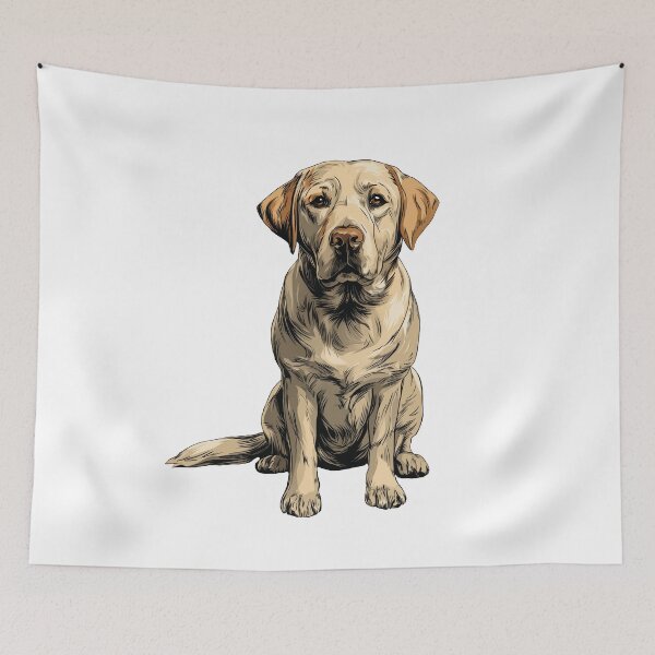 Item preview, Yellow Labrador Retriever Dog Illustration Yellow Lab designed and sold by whyitsme.