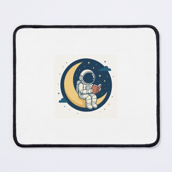 Item preview, Astronaut Reading On The Moon Poster designed and sold by QuietlyChaotic.