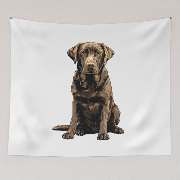Item preview, Chocolate Labrador Retriever Dog Illustration Chocolate Lab designed and sold by whyitsme.