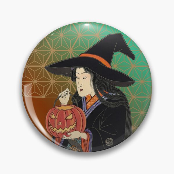 Item preview, Ukiyo-e Halloween Witch and Jack-o'-Lantern designed and sold by TOMO Studio (Japan).