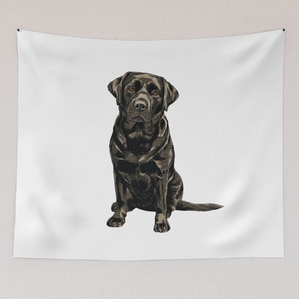 Item preview, Black Labrador Retriever Dog iIlustration Black Lab designed and sold by whyitsme.