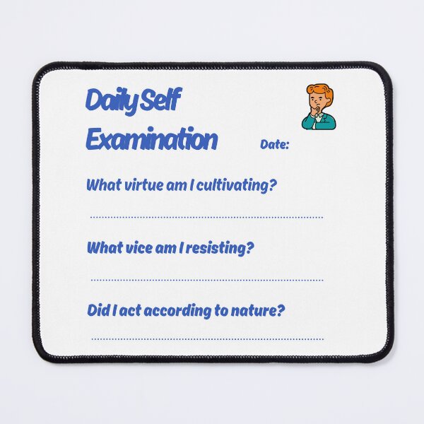 Item preview, Daily Self Examination Stoic Journaling Template inspired by Marcus Aurelius designed and sold by LexaArtworks.