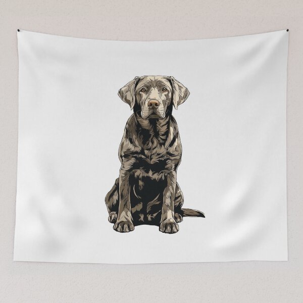 Item preview, Silver Labrador Retriever Dog Illustration Silver Lab designed and sold by whyitsme.