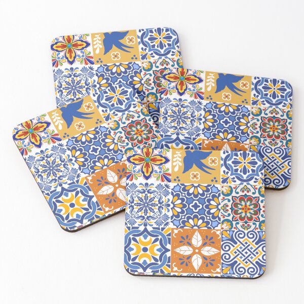 Item preview, Colorful Mexican Folk Art Talavera Tiles designed and sold by Catzelle.