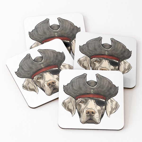 Item preview, Silver Labrador Retriever Pirate designed and sold by whyitsme.