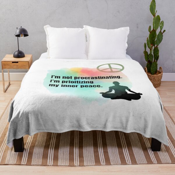 Item preview, I’m Not Procrastinating, I’m Prioritizing my inner peace | Funny Self-care quote gift designed and sold by Speeders21.