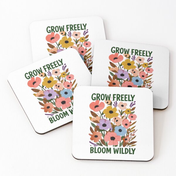 Item preview, Grow Freely Bloom Wildly - Vibrant Inspirational Floral designed and sold by Colorful-Garden.