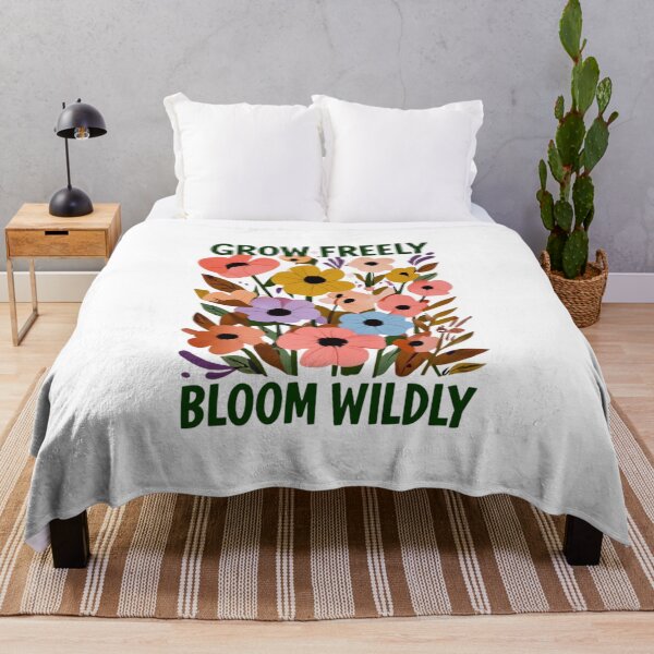 Item preview, Grow Freely Bloom Wildly - Vibrant Inspirational Floral designed and sold by Colorful-Garden.