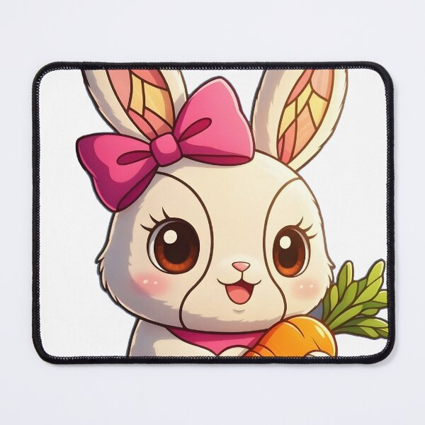Item preview, a cute bunny with stained blass ears designed and sold by BGM by AI.