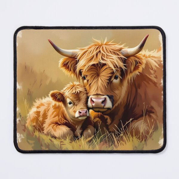 Artikelvorschau, Baby und Mama Hochlandrinder entworfen und verkauft von Glimmersmith.