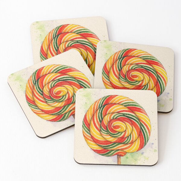 Item preview, Colorful Swirl Candy Watercolor Illustration designed and sold by Pacika.