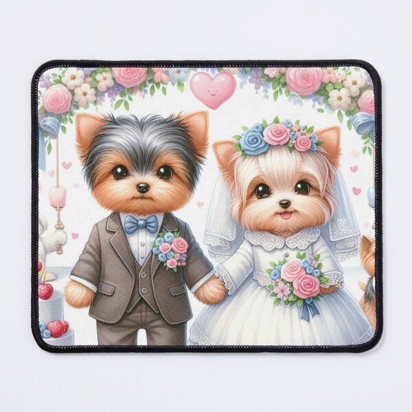 Item preview, Congratulations Mr and Mrs Yorkshire Terriers designed and sold by Wags & Tails.